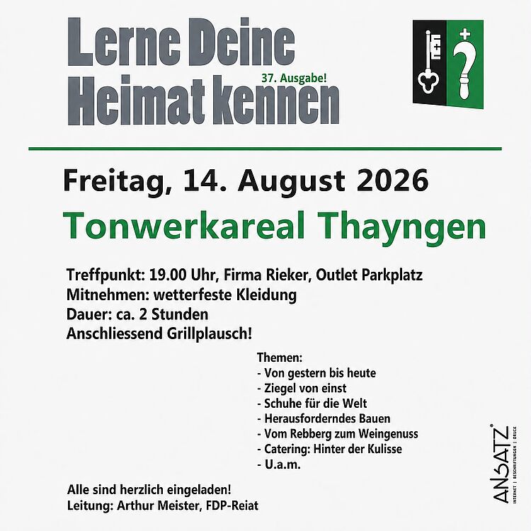 Flyer Lerne Deine Heimat kennen